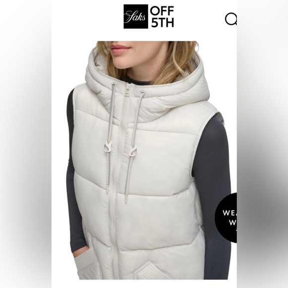 NWOT SZ.L Andrew Marc Kerr longline vest in color Moon - Picture 3 of 13